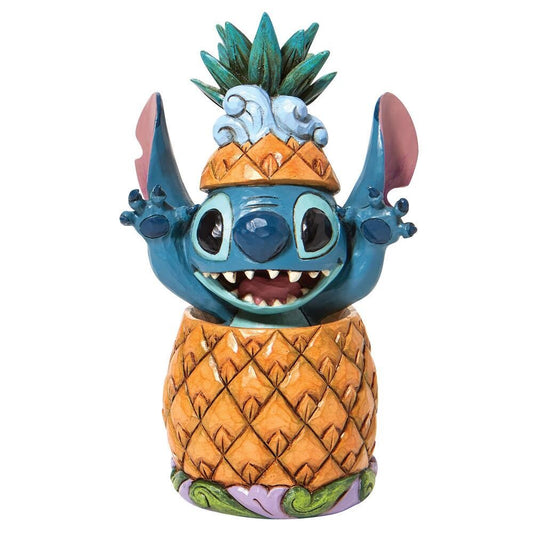 DISNEY TRADITIONS BY JIM SHORE STITCH IN A PINEAPPLE 15CM