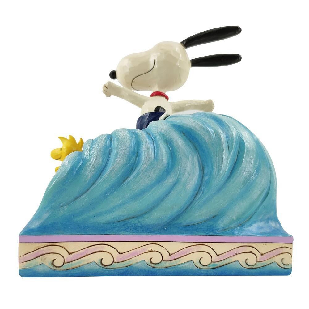PEANUTS BY JIM SHORE SNOOPY & WOODSTOCK SURFING 14CM