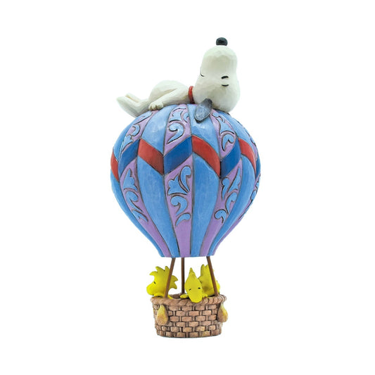 PEANUTS BY JIM SHORE SNOOPY & WOODSTOCK HOT AIR BALLOON REACHING NEW HEIGHTS