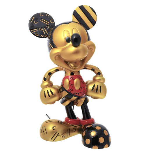 DISNEY BRITTO MICKEY MOUSE METALLIC GOLD & BLACK NUMBERED LIMITED EDITION 30CM