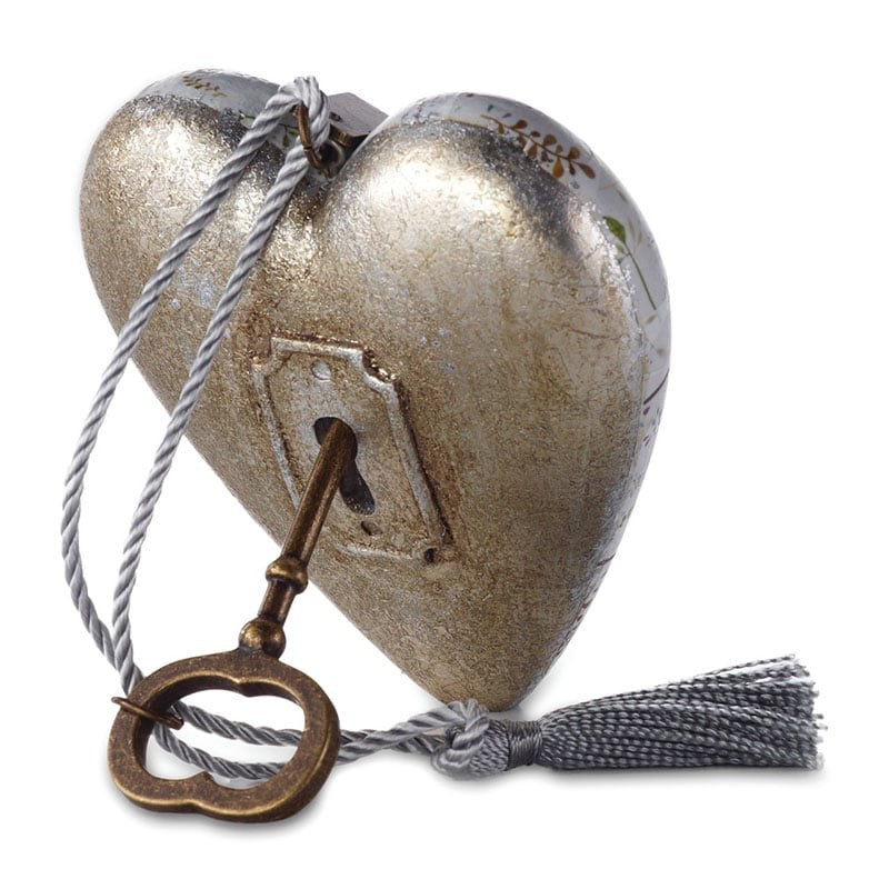 ART HEART LOVE YOU MOON AND BACK SILVER 10CM