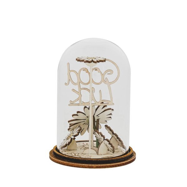 TINY TOWN BY KLOCHE GOOD LUCK FIGURINE IN DOME