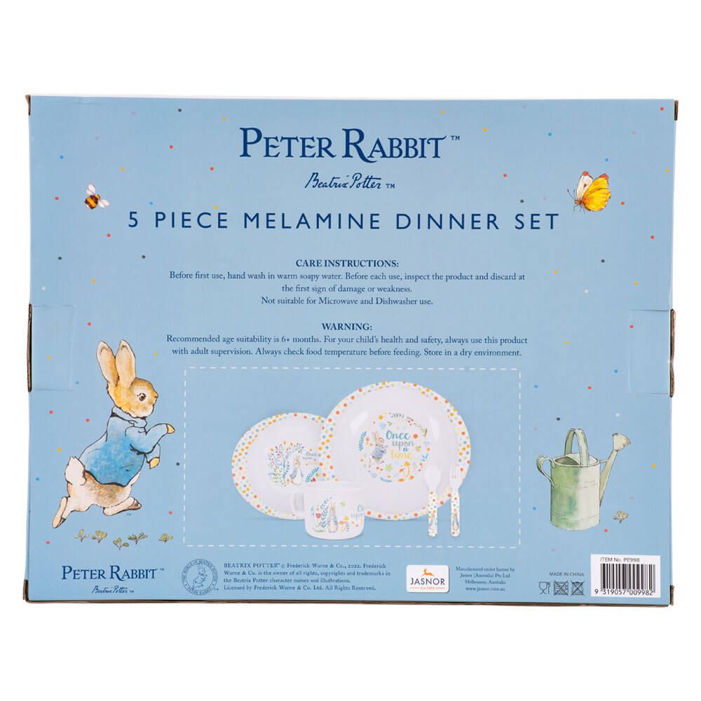 PETER RABBIT 5PC MELAMINE DINNER SET CLASSIC