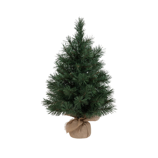 PURE CHRISTMAS ASHBROOKE PVC BURLAP TREE 60CM