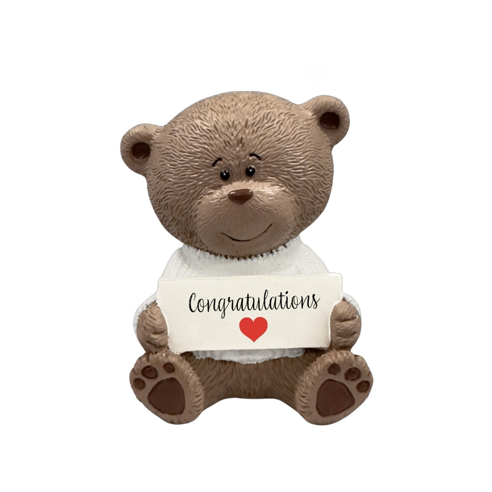 TEDDY MOMENTS RESIN BEAR CONGRATULATIONS