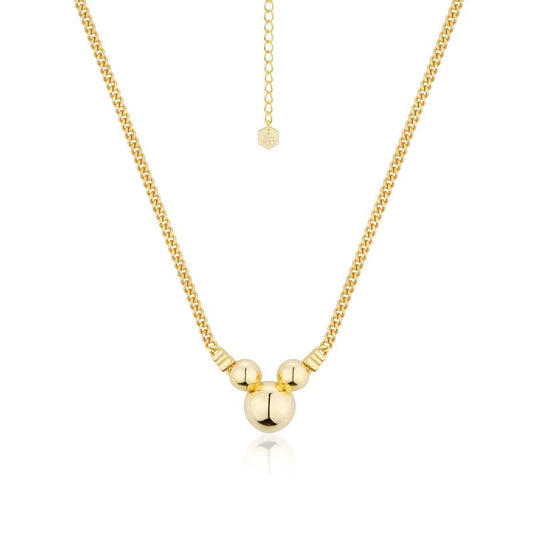 DISNEY 100 COUTURE KINGDOM MICKEY MOUSE NECKLACE YELLOW GOLD PLATED