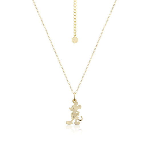 DISNEY 100 COUTURE KINGDOM MICKEY MOUSE FACET NECKLACE YELLOW GOLD PLATED
