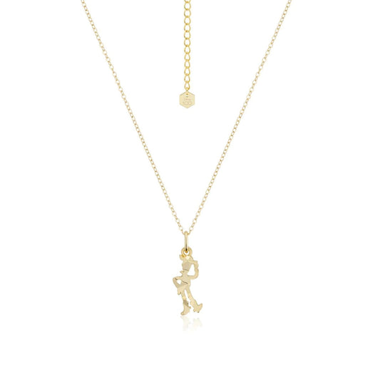 DISNEY 100 COUTURE KINGDOM TOY STORY WOODY FACET NECKLACE YELLOW GOLD PLATED