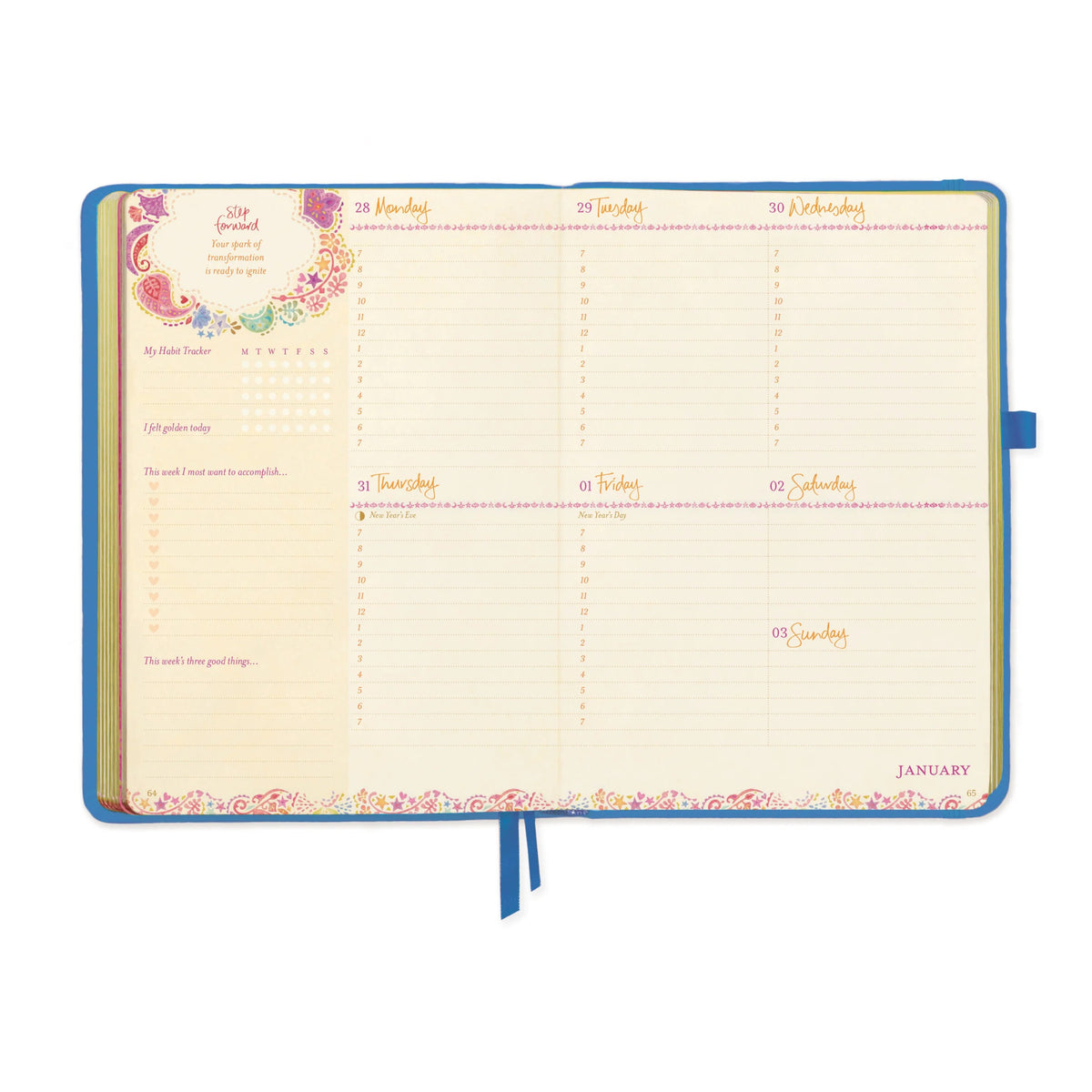 Intrinsic 2027 Diary Planner The Year For New Beginnings - Bahama Blue