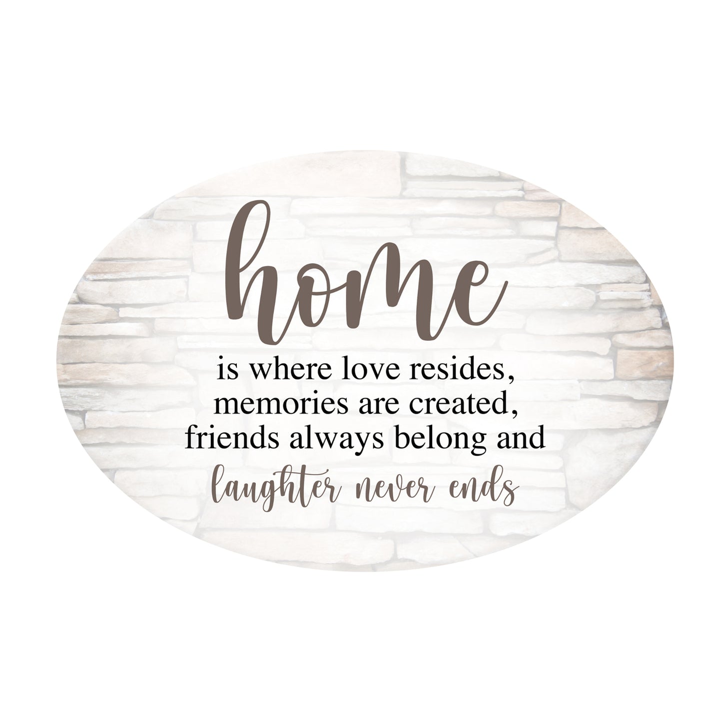OVAL CERAMIC VERSE PLAQUE HOME