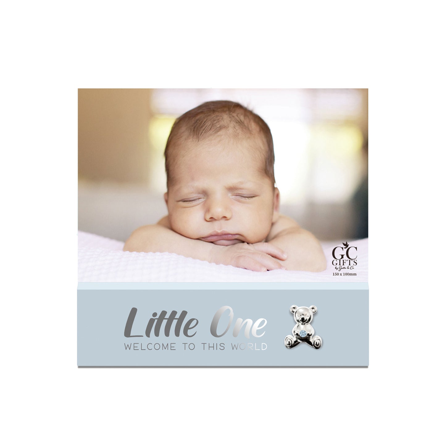 Photo Frame On Blue MDF Base Baby Boy