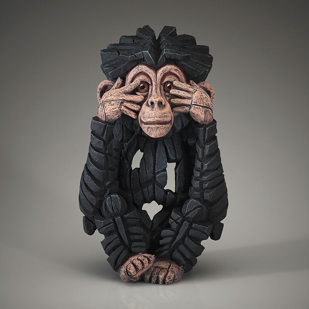 Edge Sculpture Baby Chimp Figure 'See No Evil'