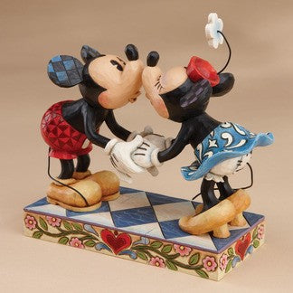 DISNEY TRADITIONS MICKEY & MINNIE MOUSE KISSING CLASSIC SMOOCH FOR MY SWEETIE