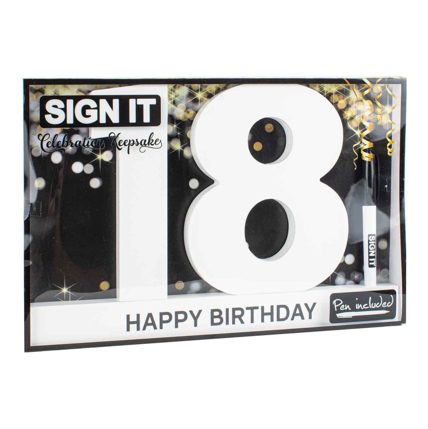 Signature Block White Large 18th Birthday