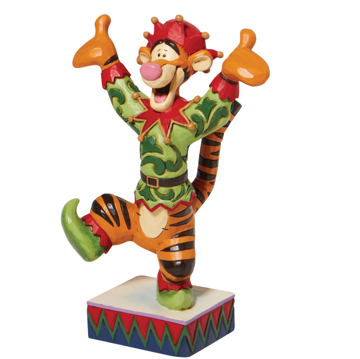 DISNEY TRADITIONS BY JIM SHORE TIGGER AS ELF PERSONALITY POSE