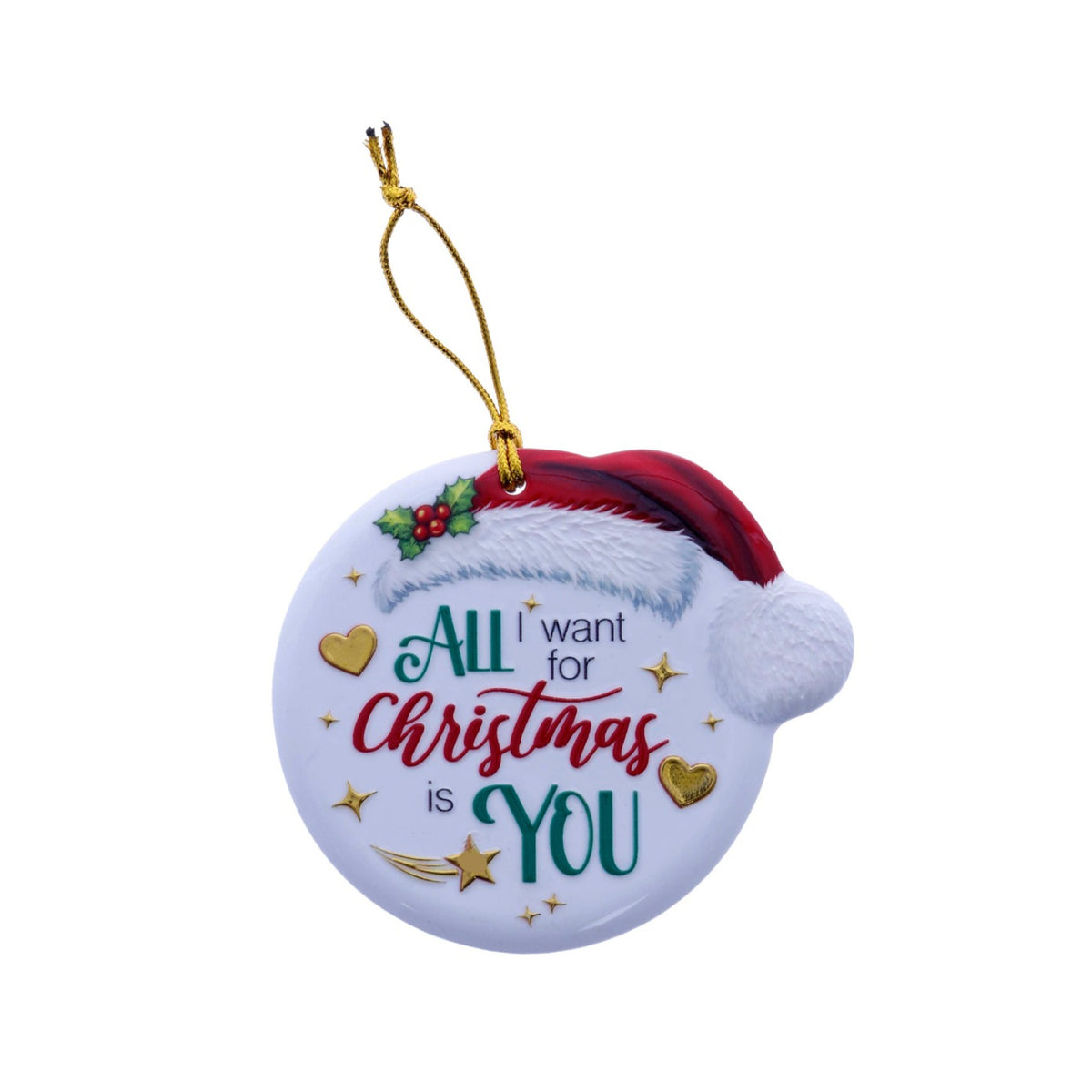 Christmas Sentiment Ceramic Plaque All I Want For Christmas