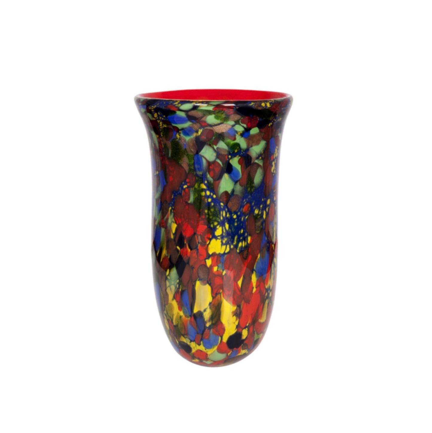 ZIBO ART GLASS VASE MULTI COLOUR GORSE LARGE