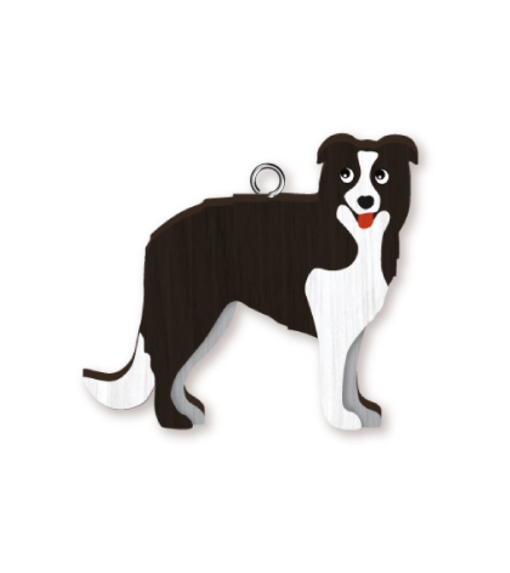 HANDMADE KEYRING BORDER COLLIE