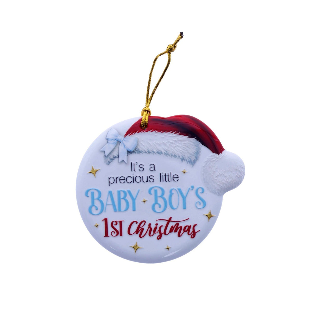 Christmas Sentiment Ceramic Plaque Babies 1st Christmas Boy