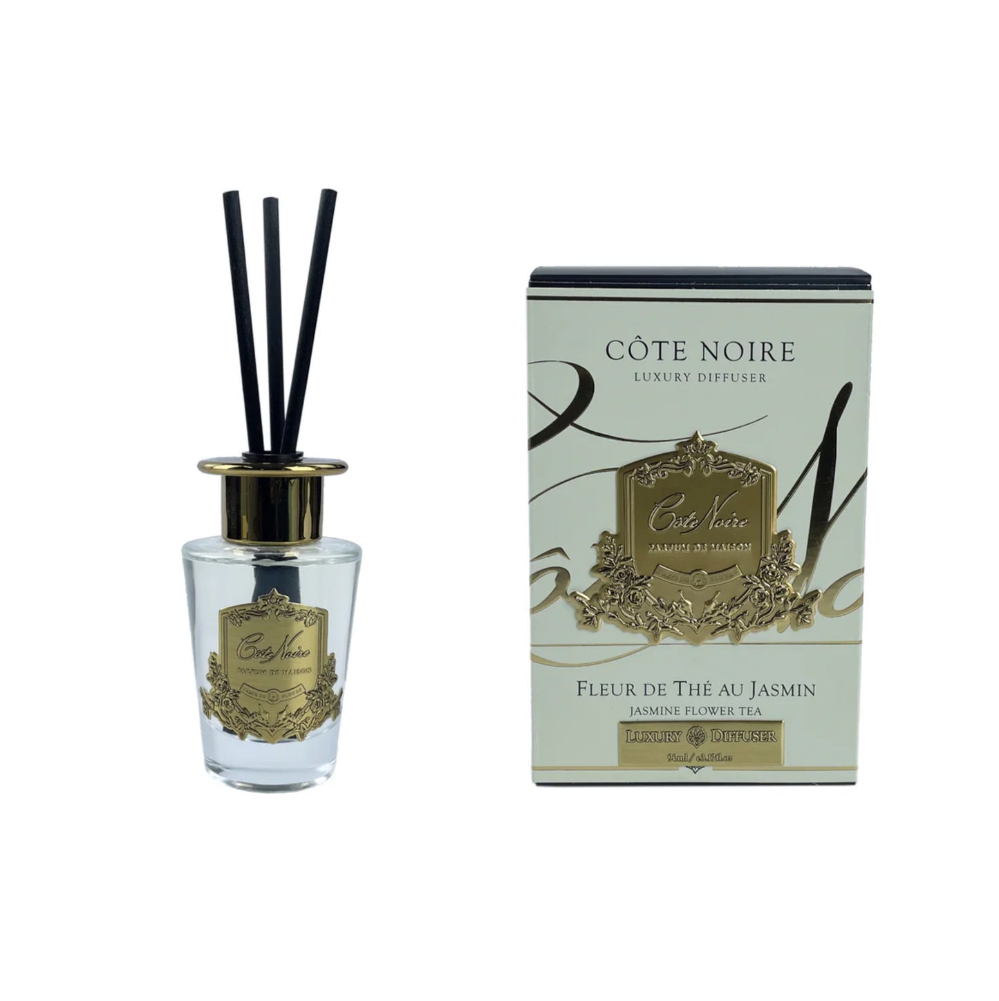 Cote Noire 100ml Gold Diffuser Jasmine Flower Tea