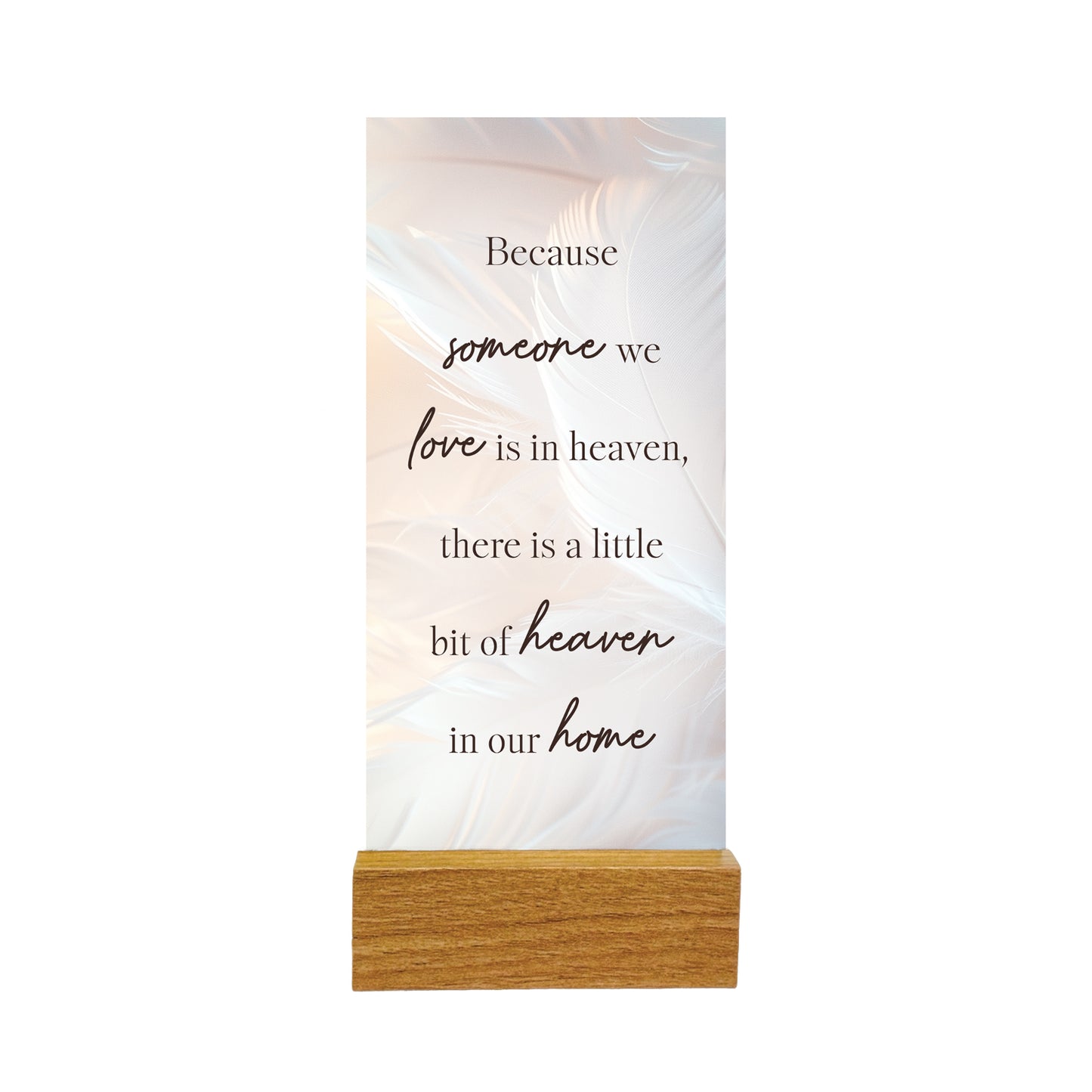 GLASS PLAQUE WITH STAND VERSE HEAVEN