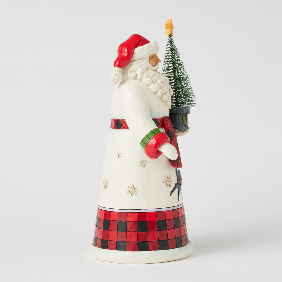 Heartwood Creek By Jim Shore Santa Holding A Sisal Christmas Tree Figurine