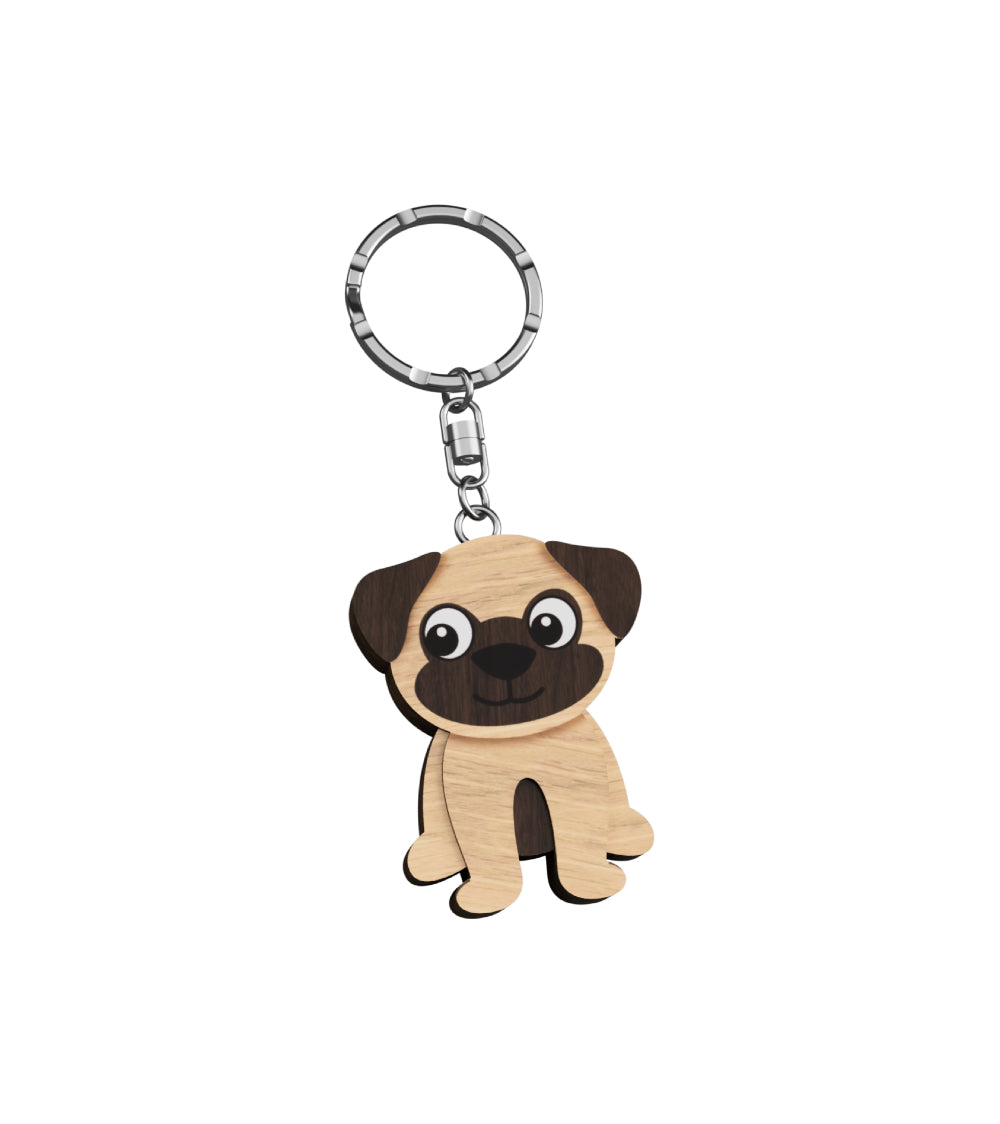 HANDMADE KEYRING PUG