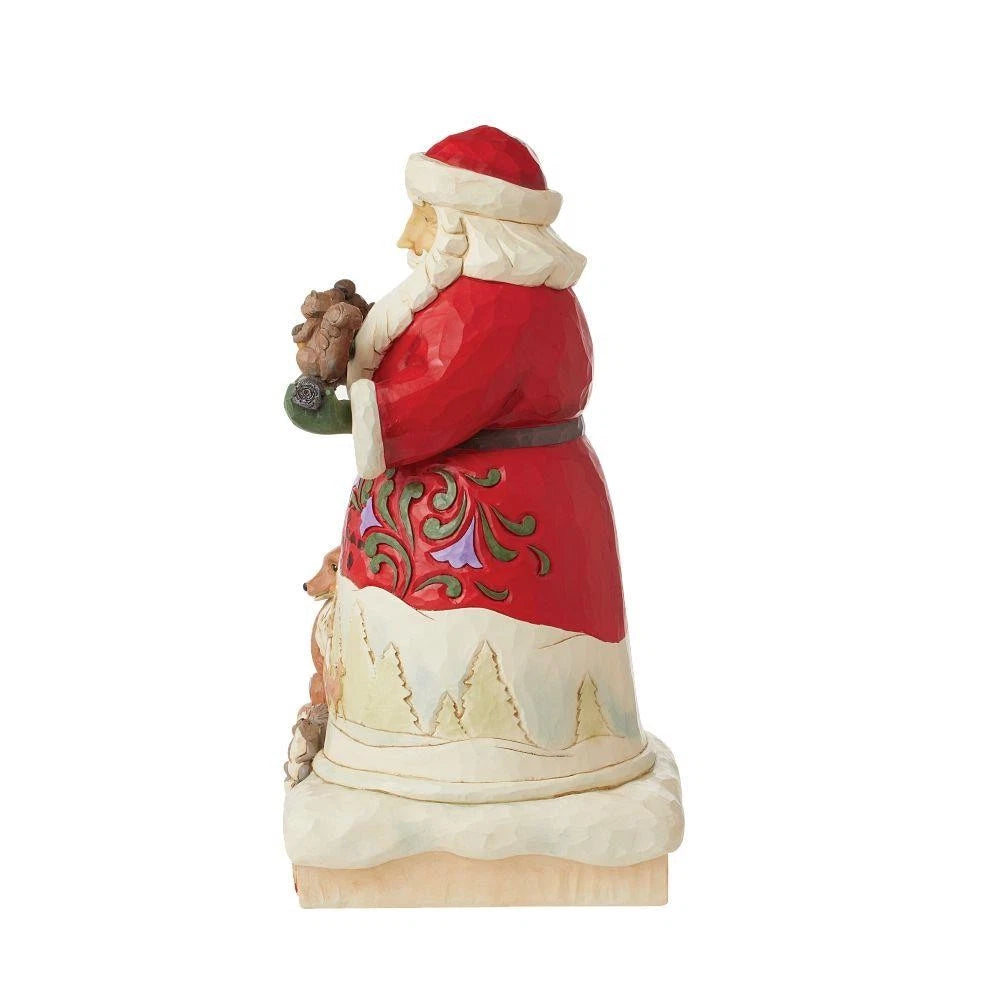 HEARTWOOD CREEK SANTA WITH ANIMALS STATUE 46CM