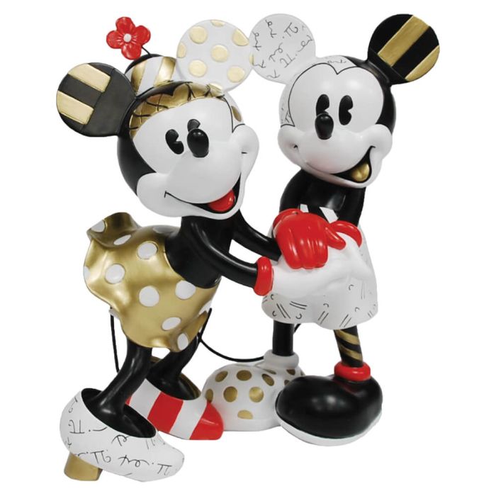 DISNEY BRITTO MIDAS MICKEY & MINNIE LARGE FIGURINE 20CM