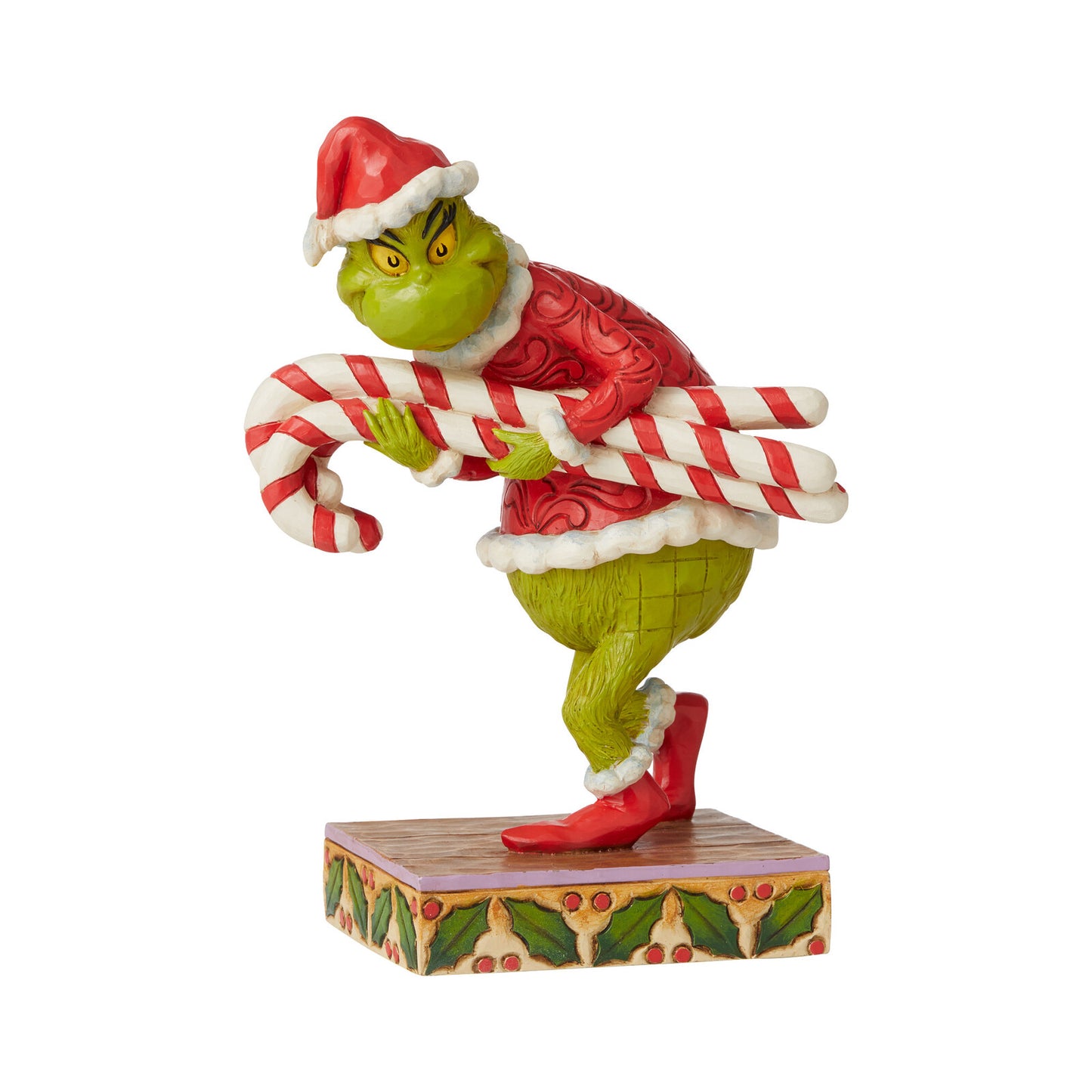 THE GRINCH BY JIM SHORE STEALING CANDY CANES 18CM