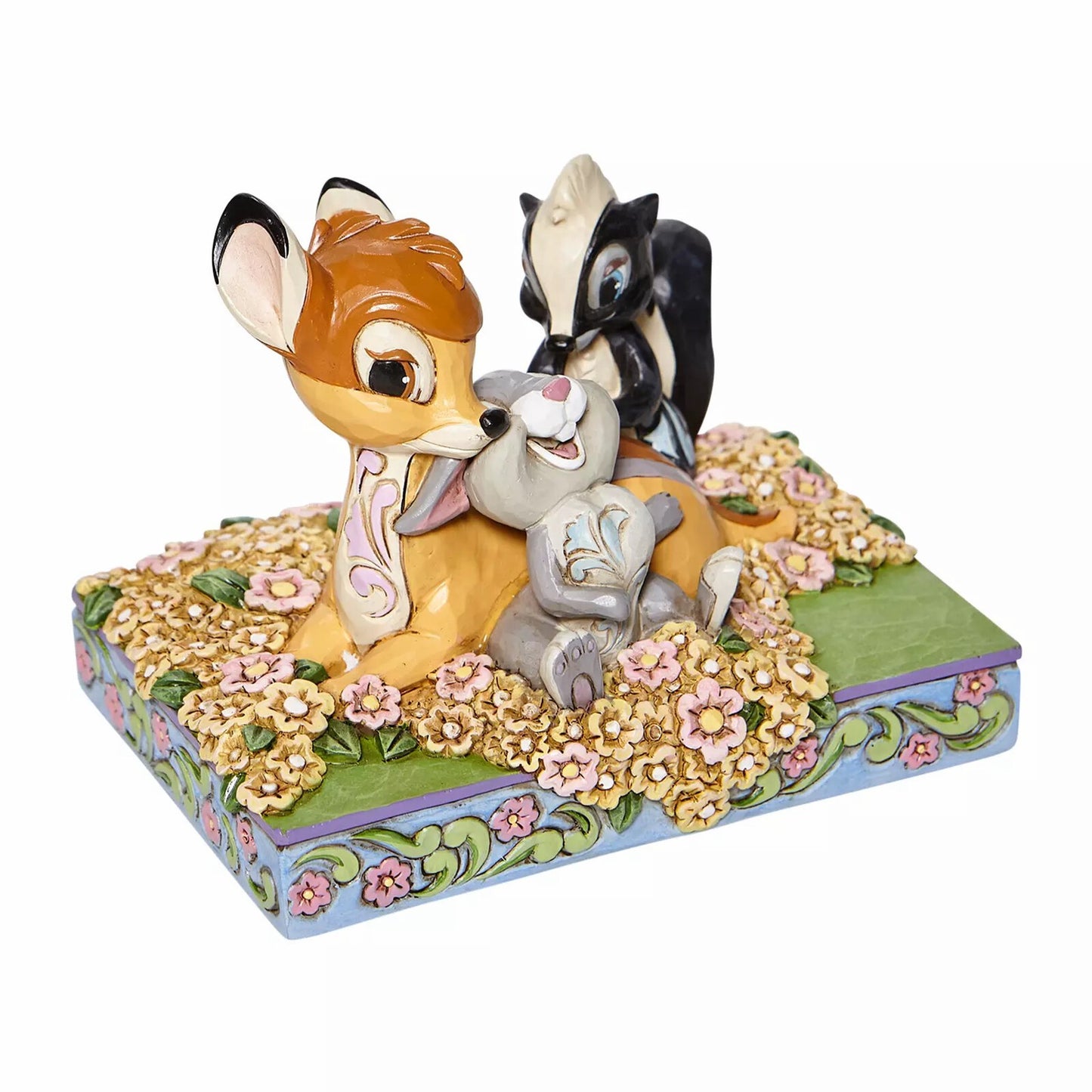 DISNEY TRADITIONS BY JIM SHORE BAMBI AND FRIENDS IN FLOWERS 10CM