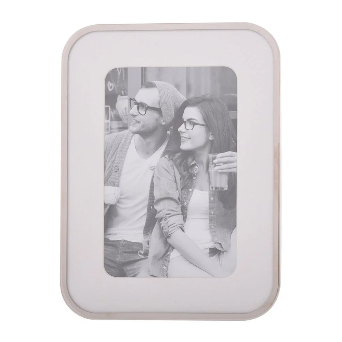 Photo Frame Silver Curved 4X6