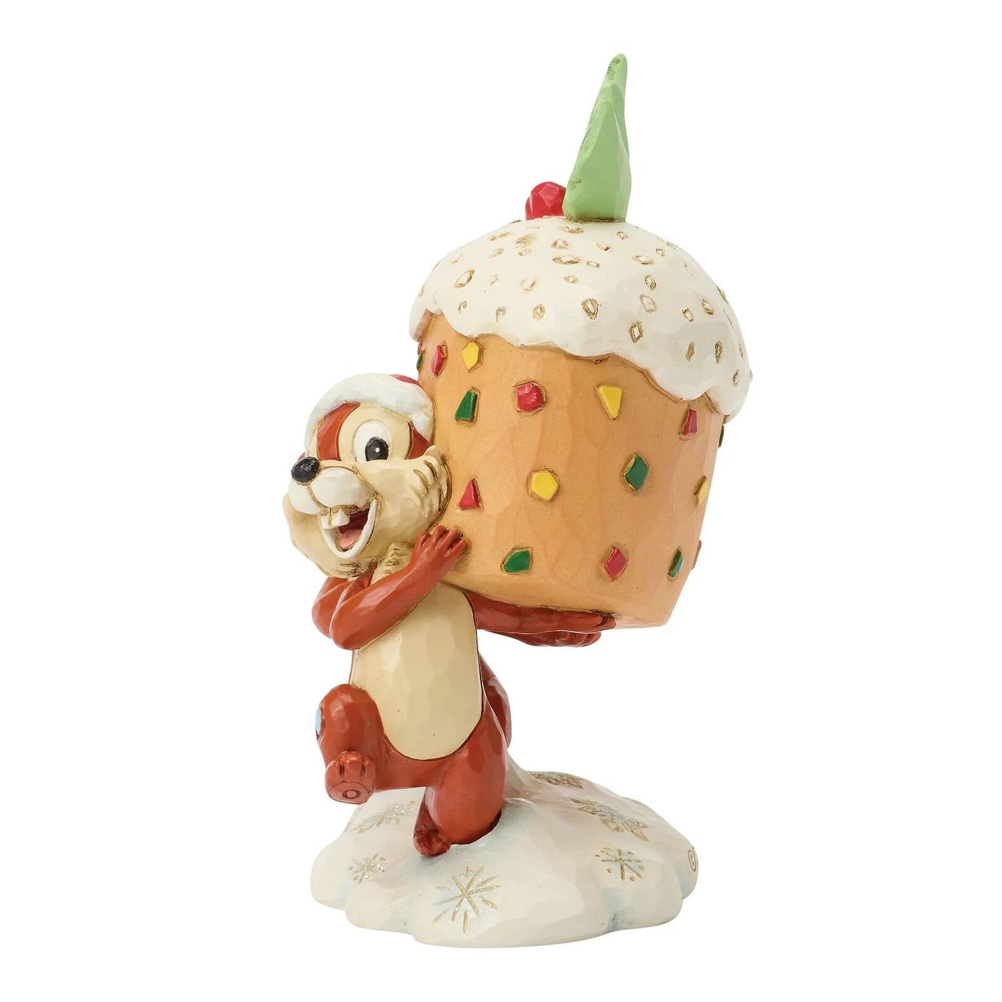 DISNEY TRADITIONS BY JIM SHORE CHRISTMAS CHIP & DALE FRUIT CAKE