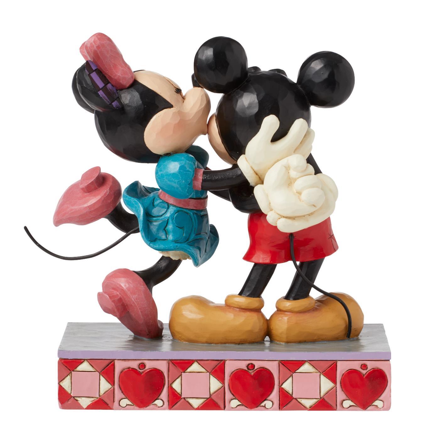 DISNEY TRADITIONS BY JIM SHORE MICKEY AND MINNIE LOVE KISSES