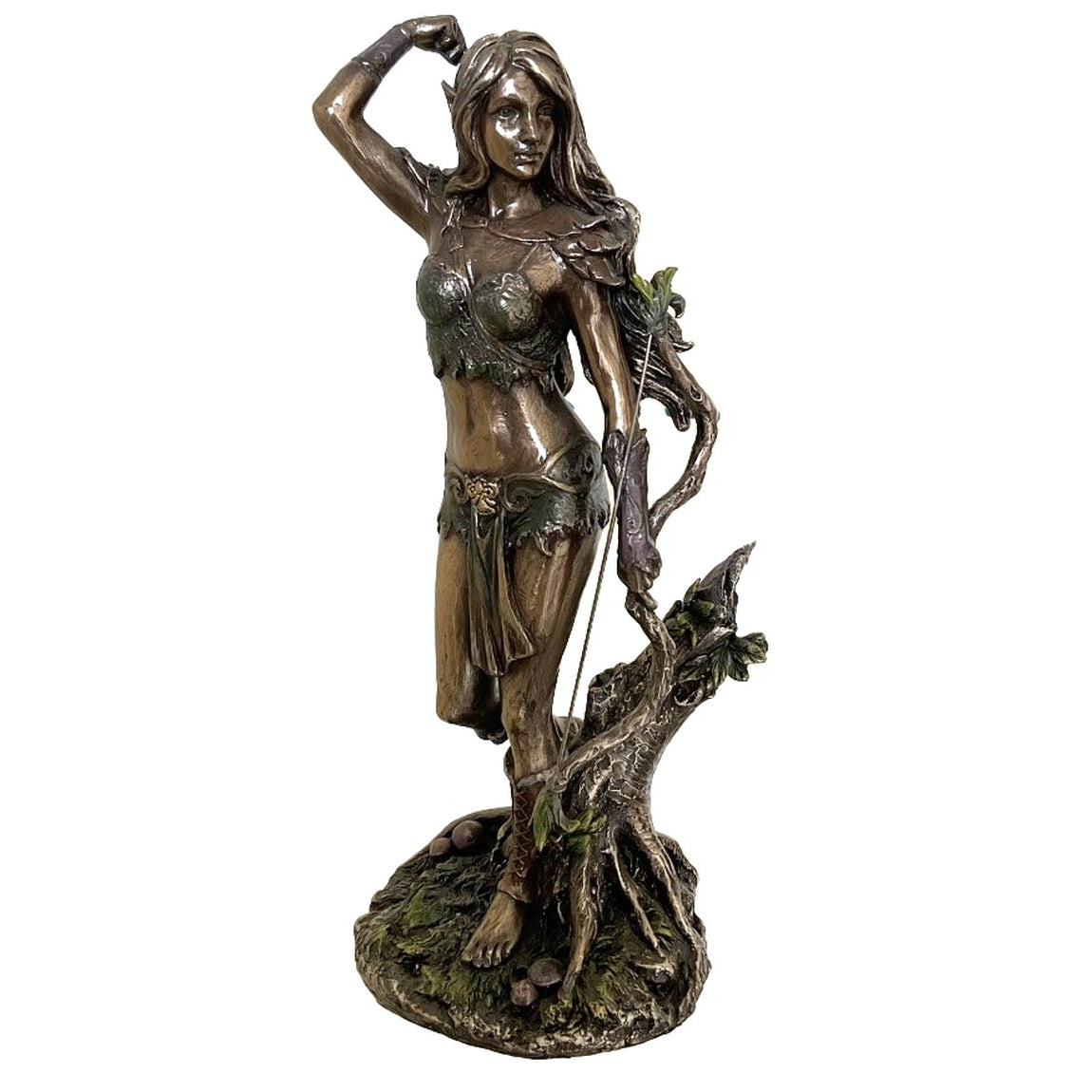 VERONESE DESIGNS BRONZE FEMALE ELF ARCHER FIGURINE