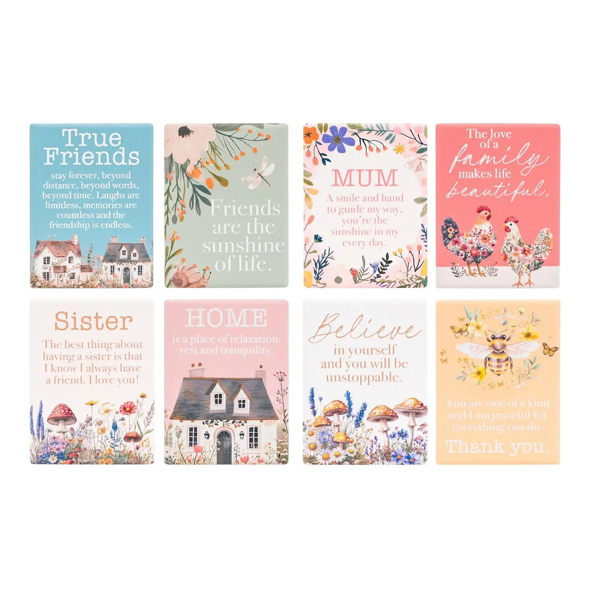 Ceramic Verse Magnet Cottage Grove True Friends