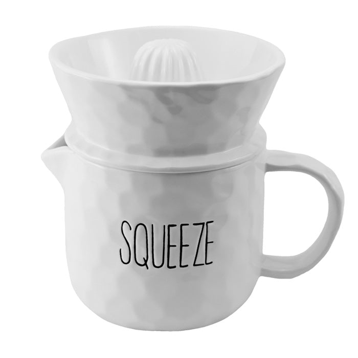 Ceramic Juicer White Spade Design
