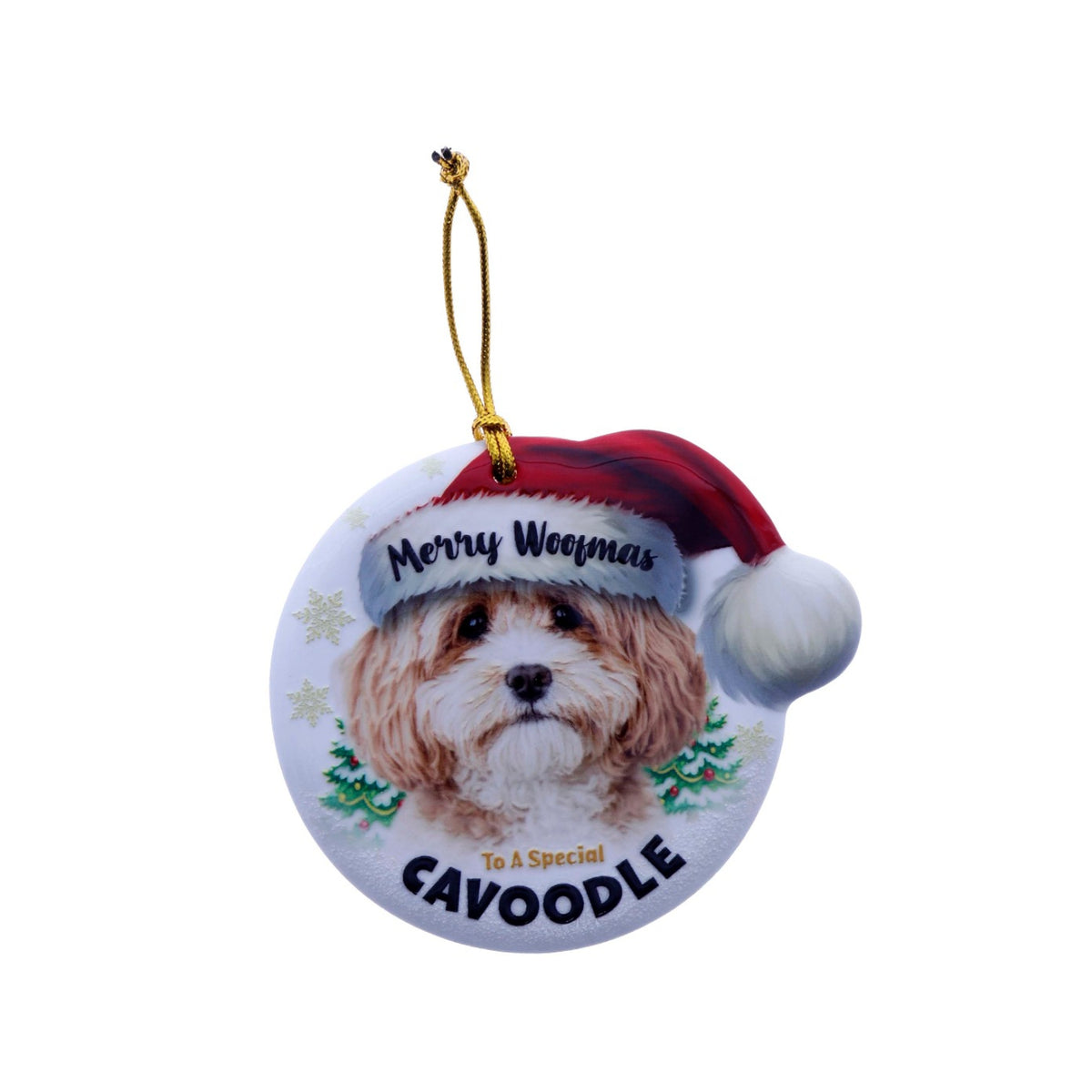 Christmas Sentiment Ceramic Plaque Dog Cavoodle
