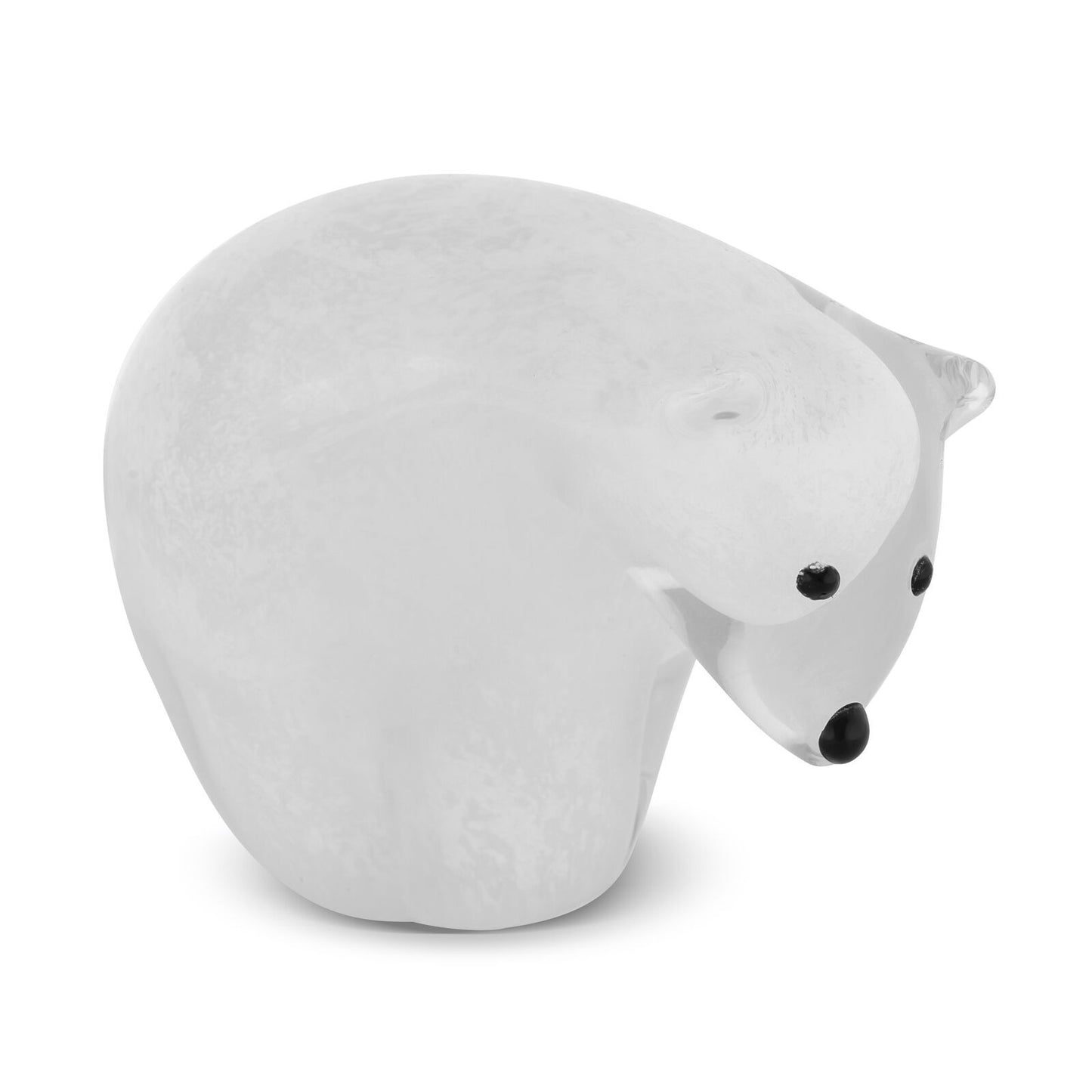 ZIBO ART GLASS MINI POLAR BEAR ICY