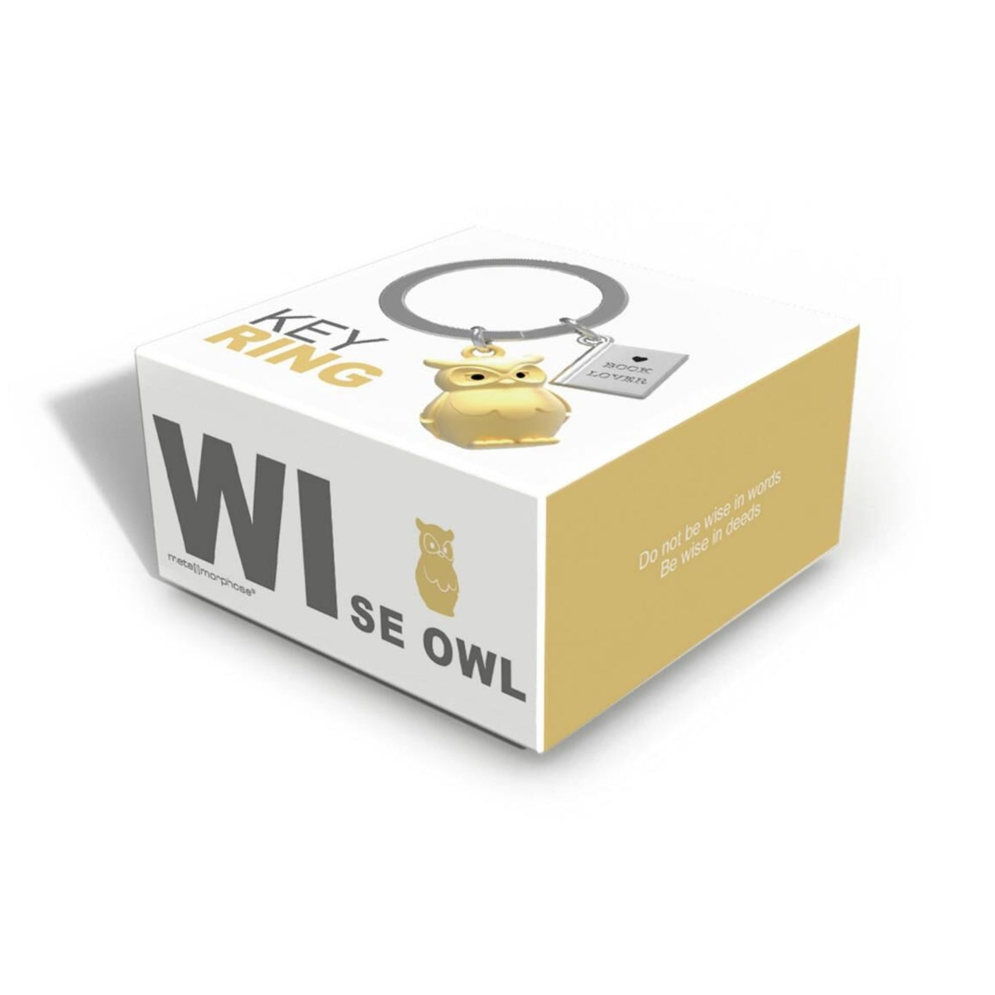 METALMORPHOSE KEYCHAIN OWL & BOOK