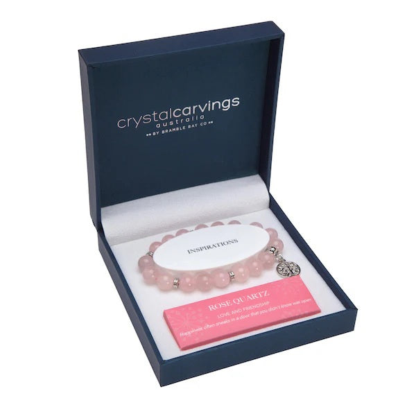 Bramble Bay Bracelet Rose Quartz Tree Of Life Charm