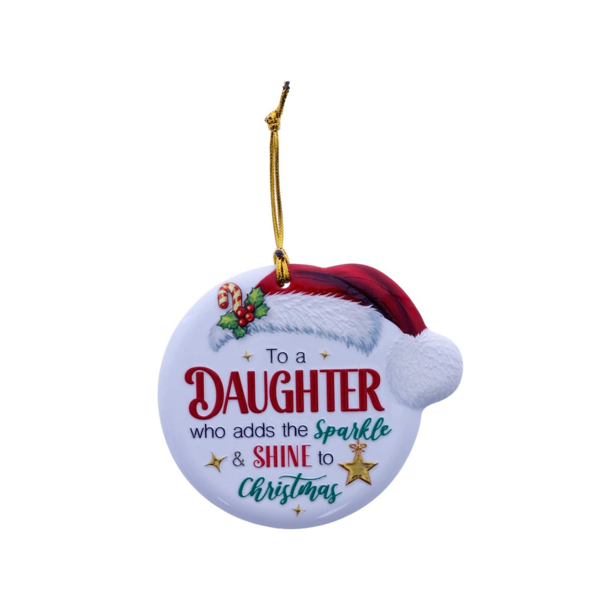 Christmas Sentiment Ceramic Plaque Daughter