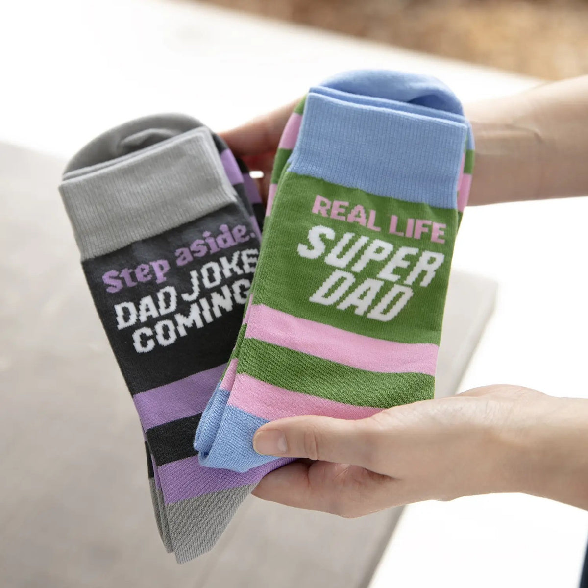 Socks With Sayings "Step Aside, Dad Joke Coming"