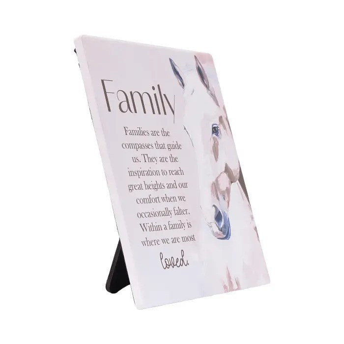 Saddle & Bloom Verse Plaque Family