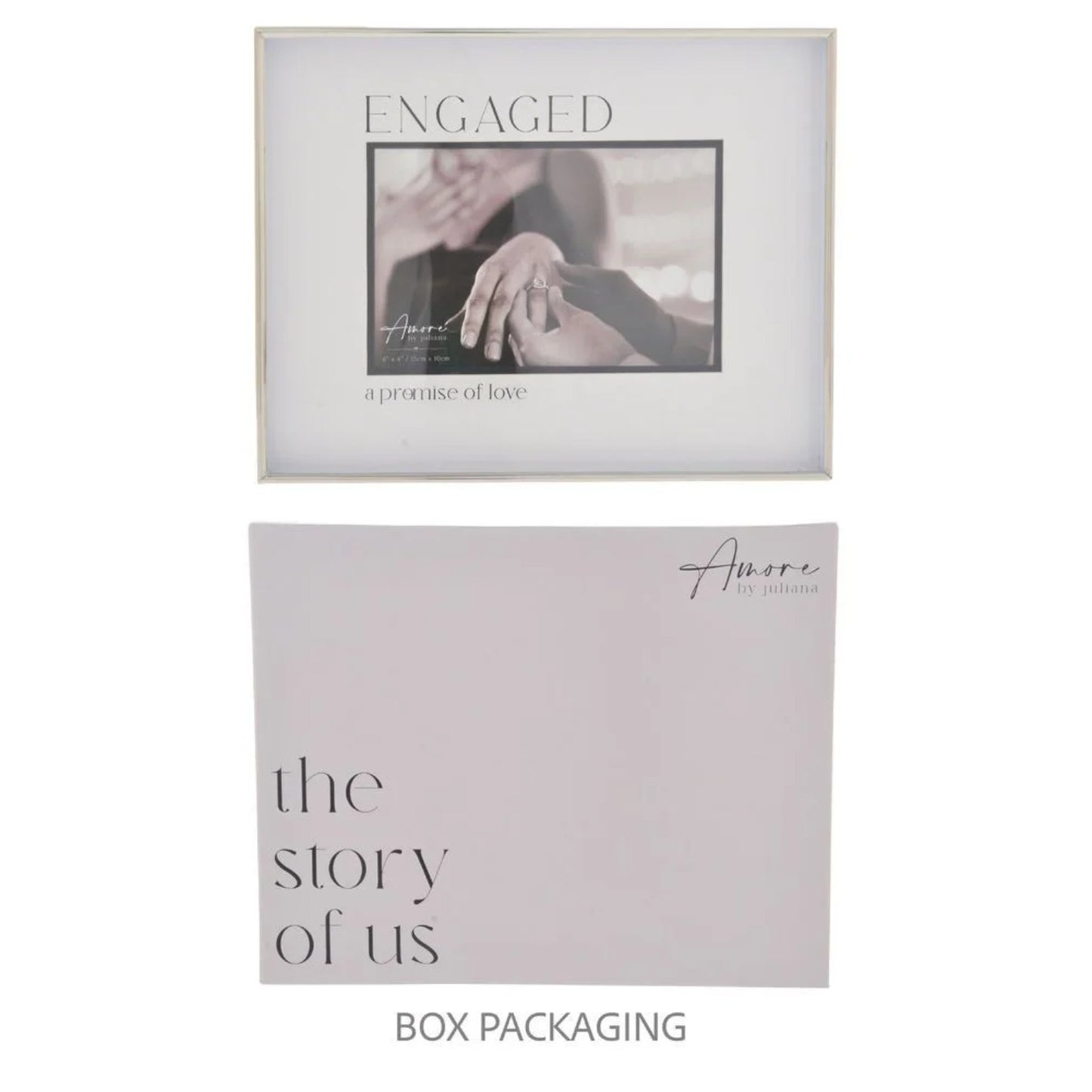 Wedding Photo Frame Amore Silver Engaged 6x4