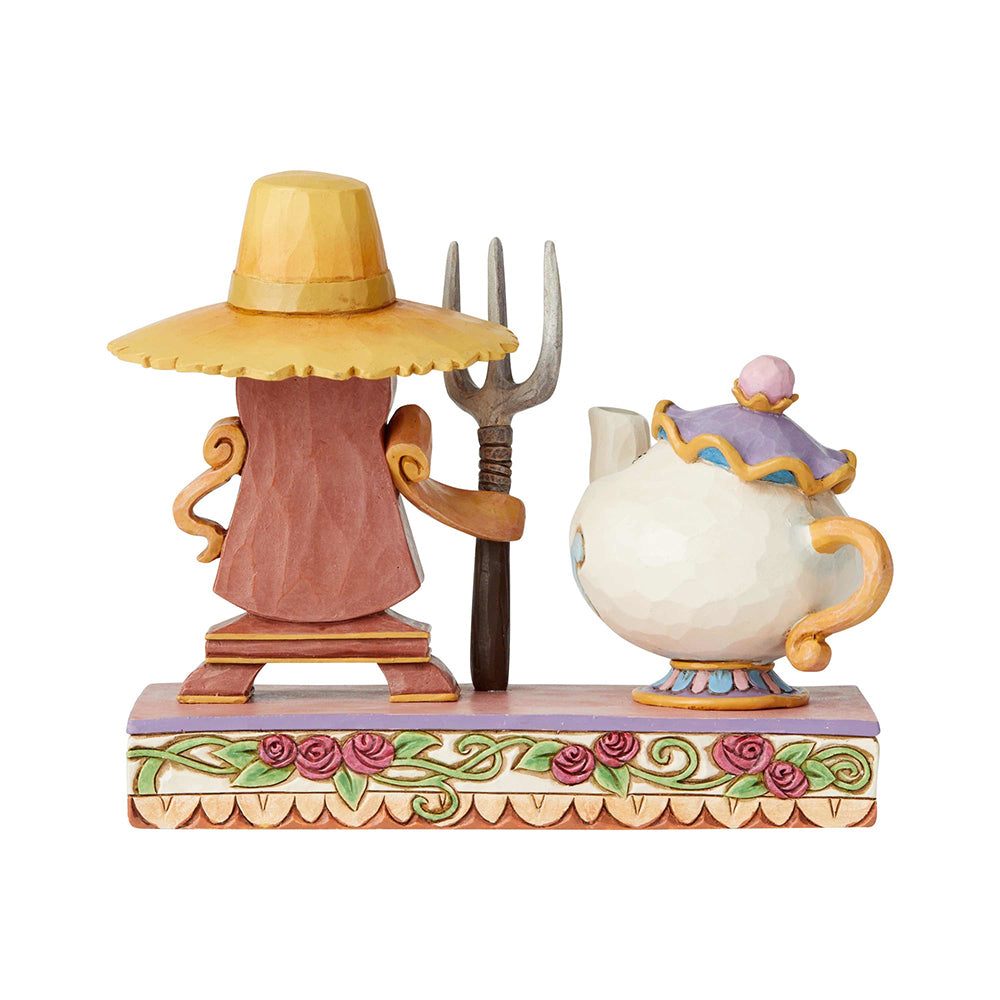 DISNEY TRADITIONS BY JIM SHORE MRS POTTS & COGSWORTH 13CM