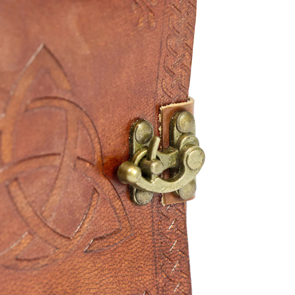 Leather Journal Parchment Style Paper Swirl Design