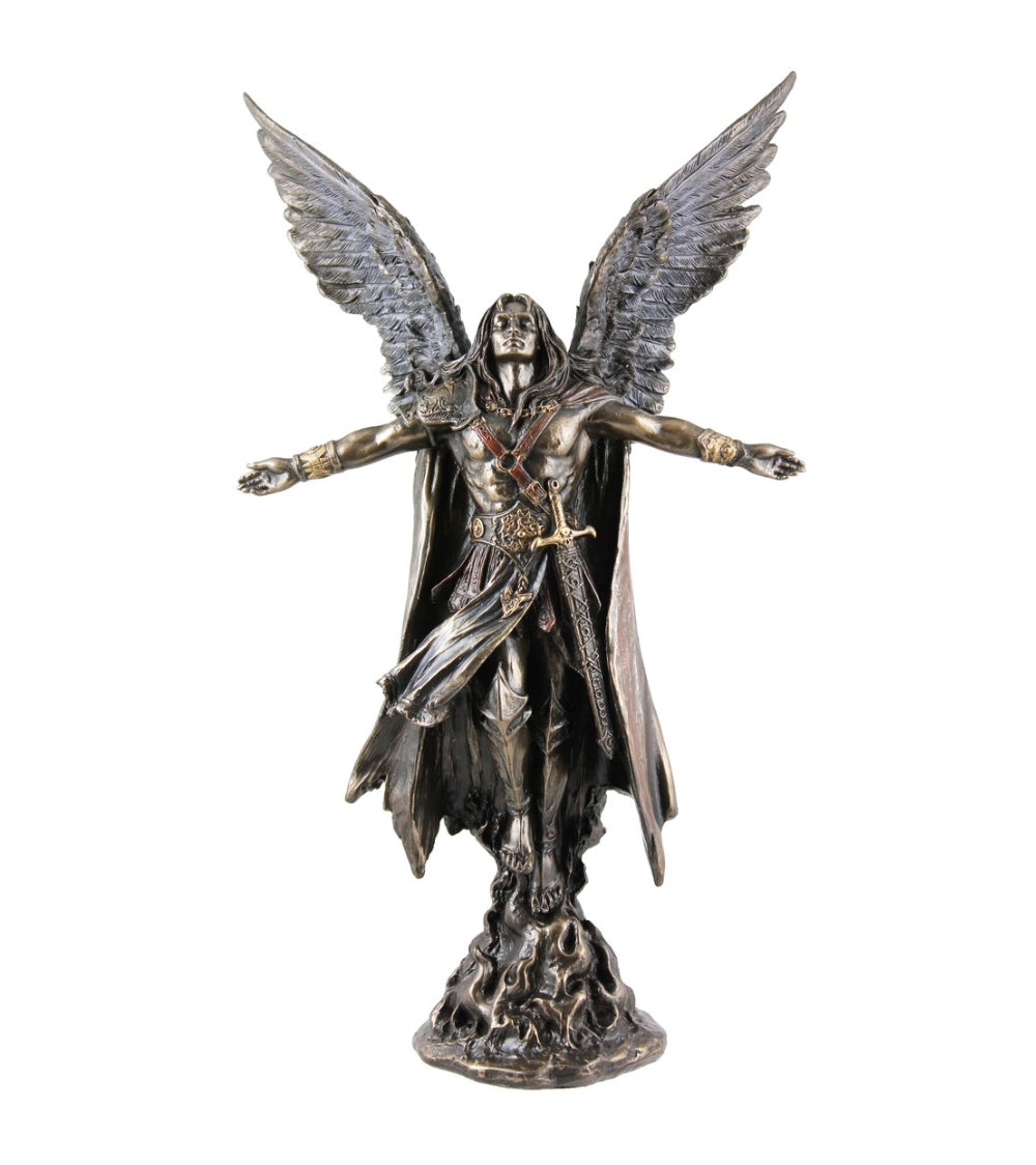 VERONESE DESIGNS BRONZE FIGURINE ARCHANGEL URIEL SMALL