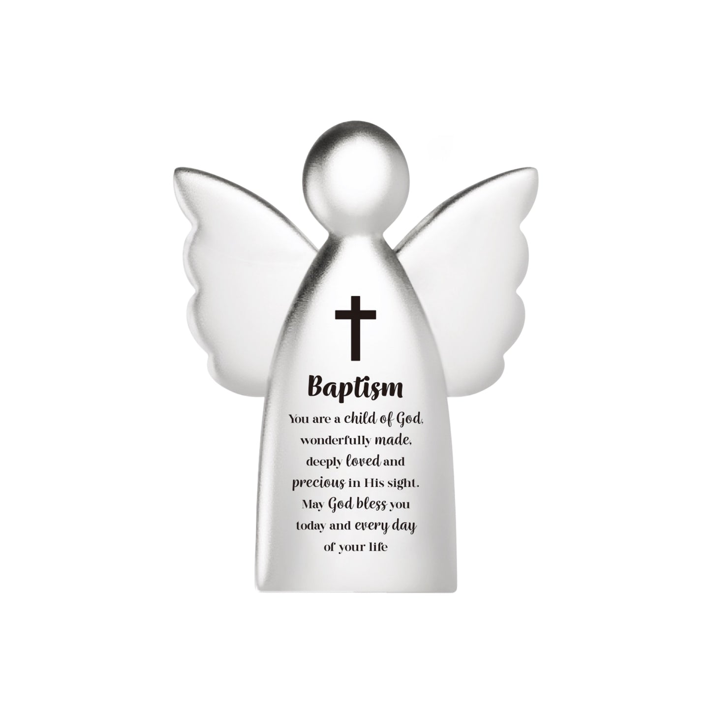 ANGEL METAL FIGURINE SHINY FINISH BAPTISM