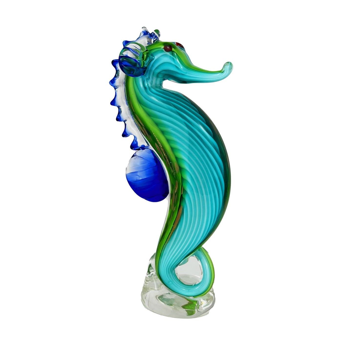 ZIBO ART GLASS SEA HORSE BARGIBANT